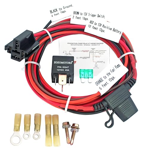 ZOZOMOTORS Electric Fuel Pump Relay Kit 40A 12V