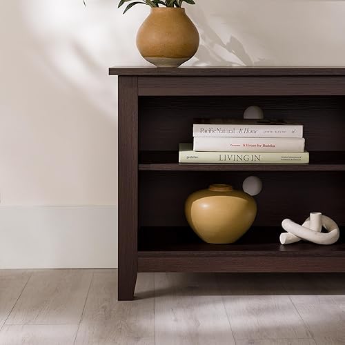 Miniatura 5 de Soporte Walker Edison Wren Classic para TV de hasta 65 pulgadas 58 pulgadas con 4 compartimientos color espresso