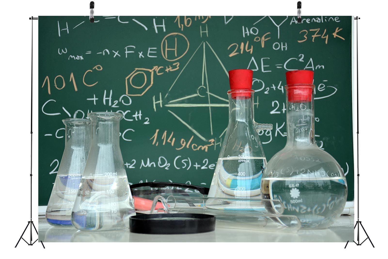Science Photo Backdrops Customize Backdrop BELECO 12x8ft Fabric Science Chalkboard Backdrop ...