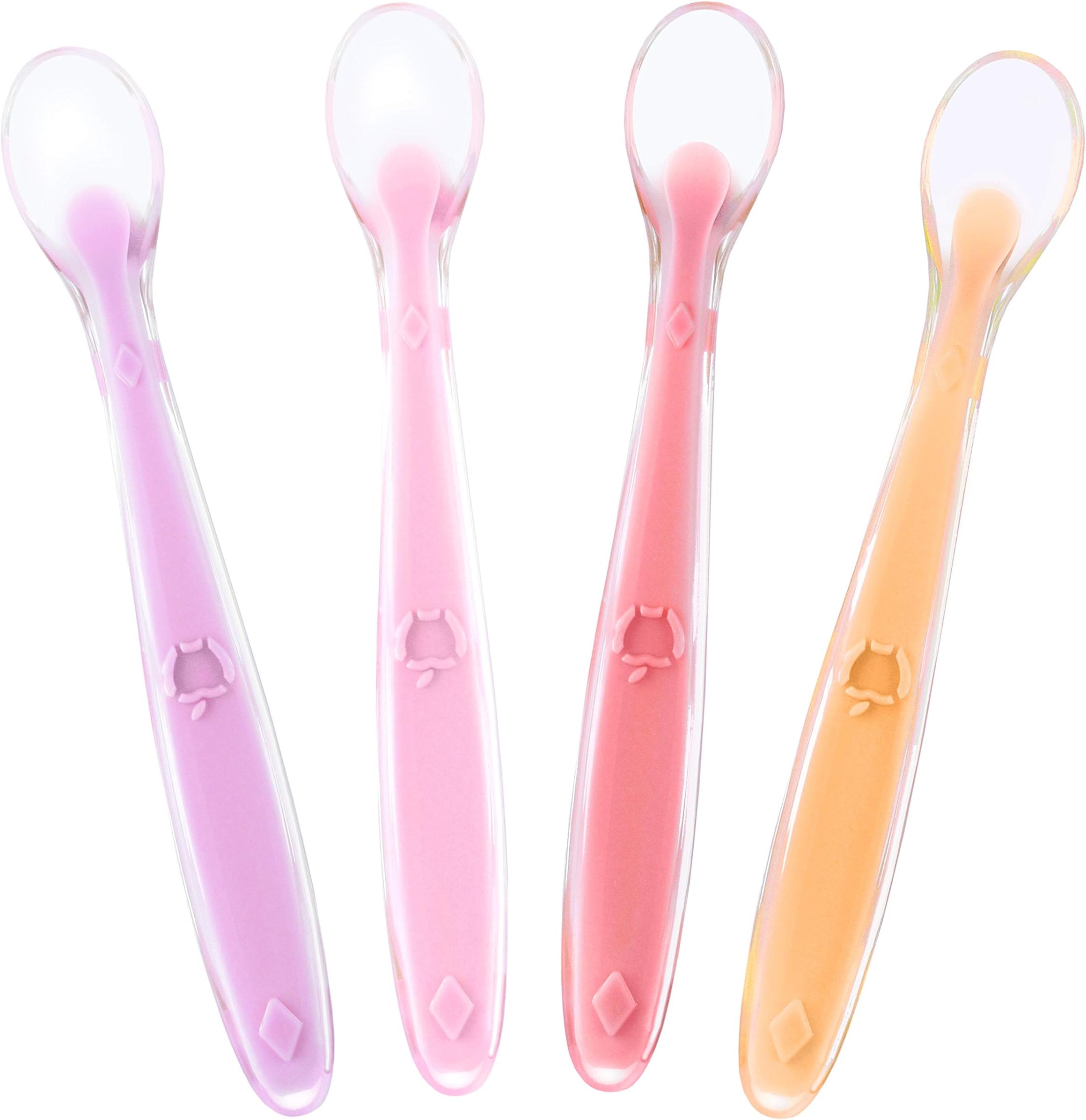 Baby Spoons - Infant Spoons First Stage - Silicone Baby Spoon For Self Feeding - First Stage Baby Feeding Spoon Set Gum Friendly - BPA Free
