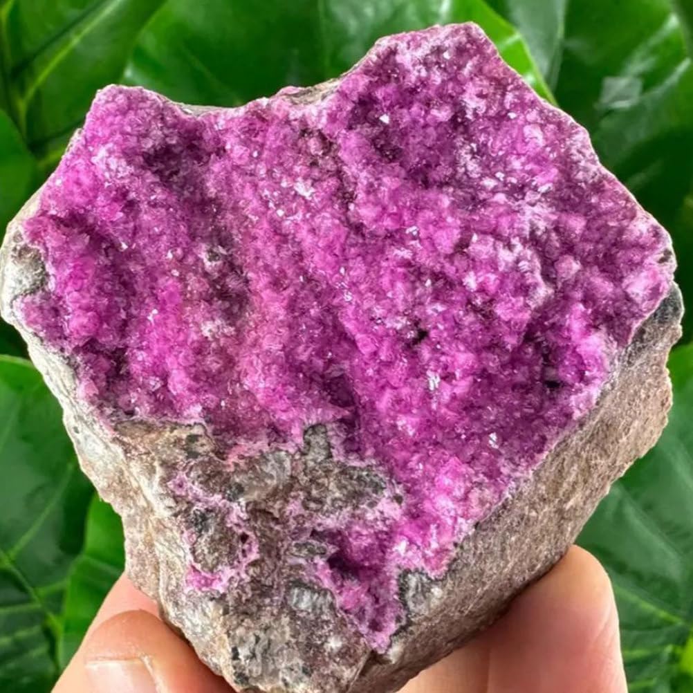 Crystal Rough Stone, Ore-Marked Cobalt Calcite Gem Irregular Rock Stone for Home Decoration,100~150g