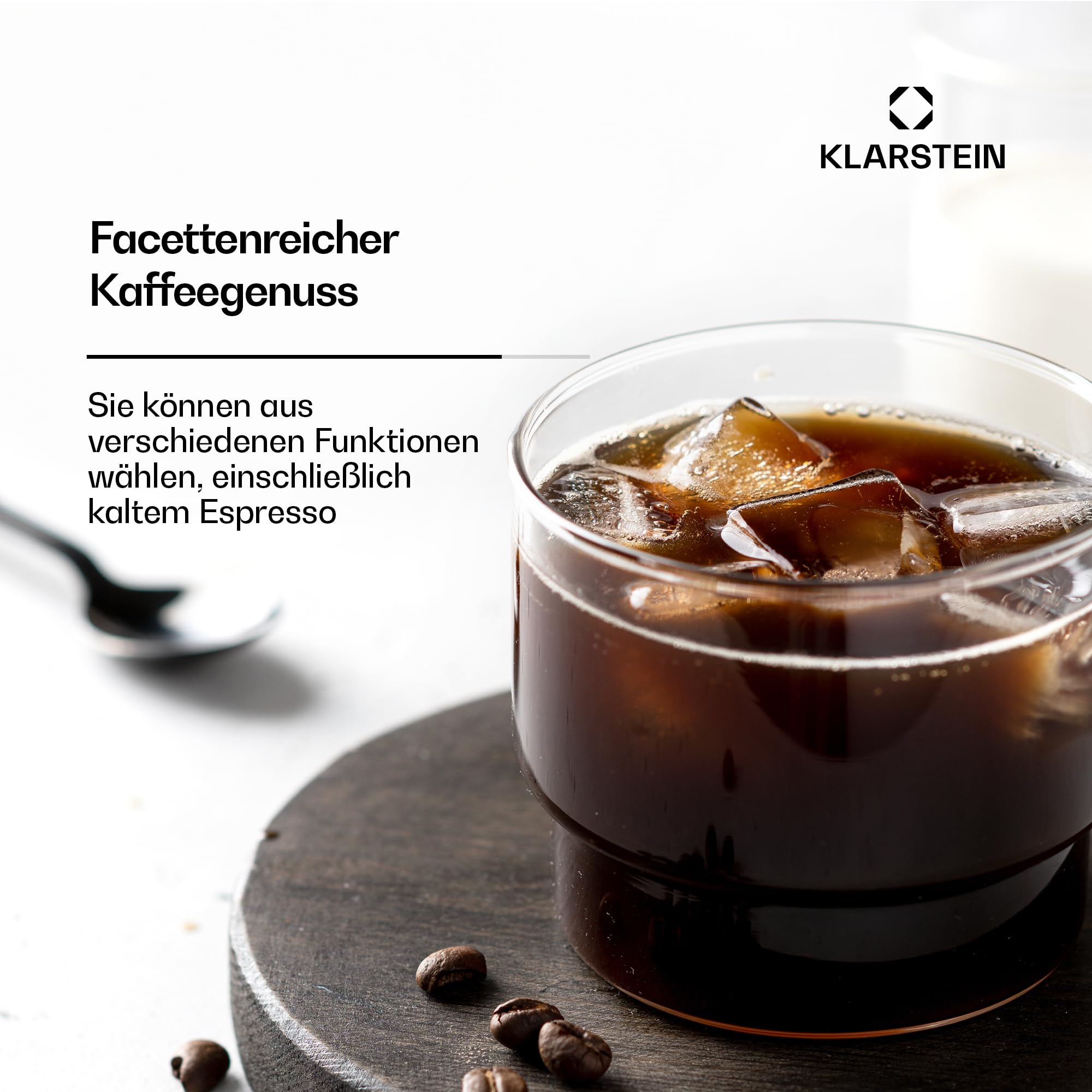 Klarstein SteelPresso Siebträgermaschine – 20-Bar, 1350 W, Edelstahl, Dampf-Funktion, 1,5-L-Wassertank, Kompaktes Design, Mechanische Steuerung, Warmhalteplatte