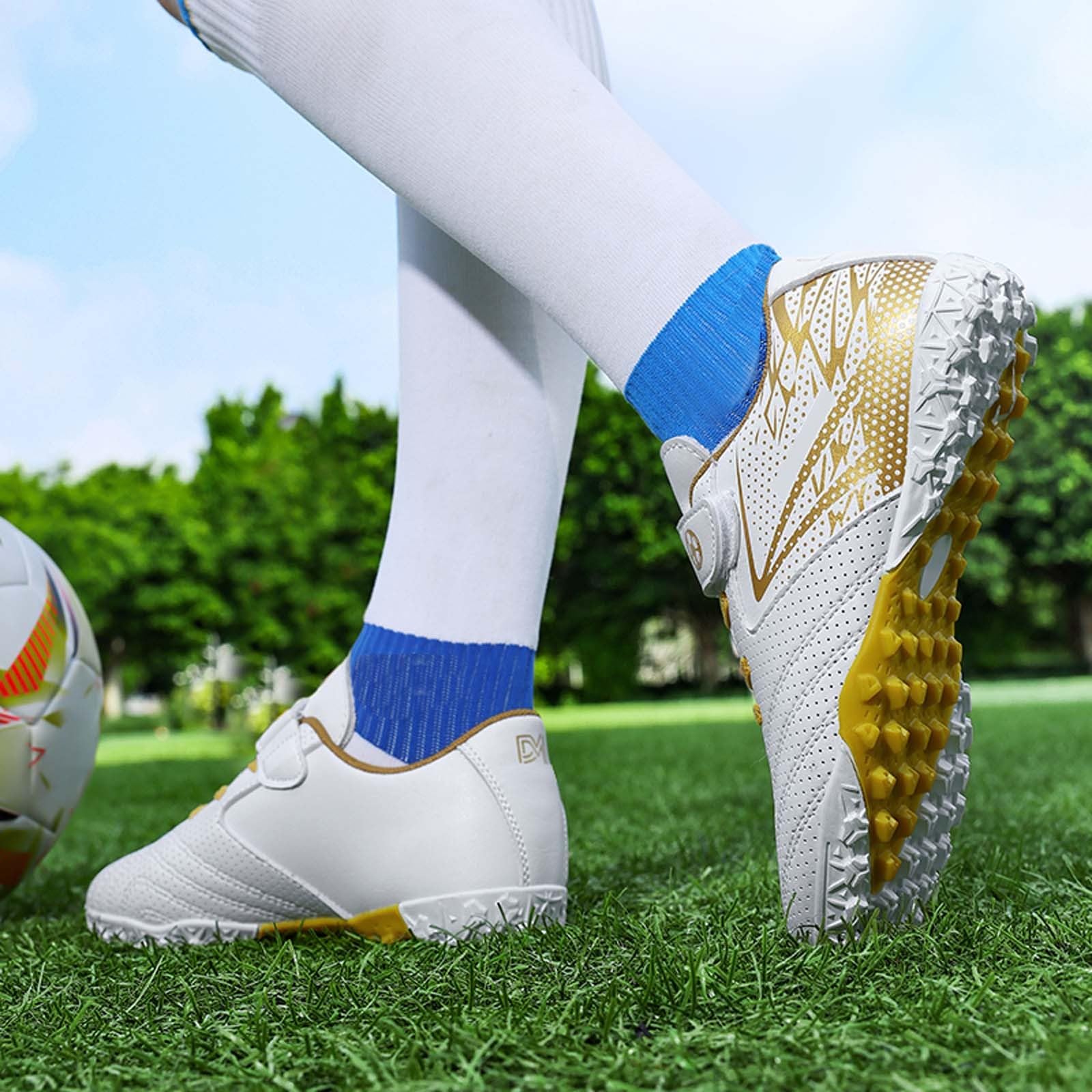 Botas de fútbol para niños, con cierre de
