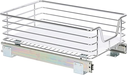 Miniatura 7 de Household Essentials Glidez - Organizador multiusos de acero cromado con forro de plástico para uso debajo del gabinete, diseño de 1 nivel, se