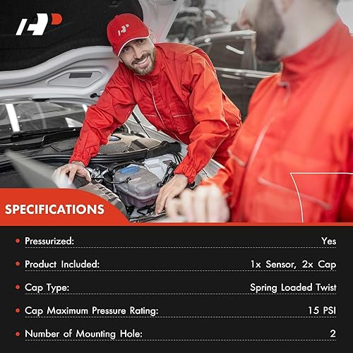 Miniatura 2 de A-Premium Tanque de depósito de recuperación de desbordamiento de refrigerante del motor con tapa Compatible con BMW 328d 2014-2017, 335i 2012-2016,