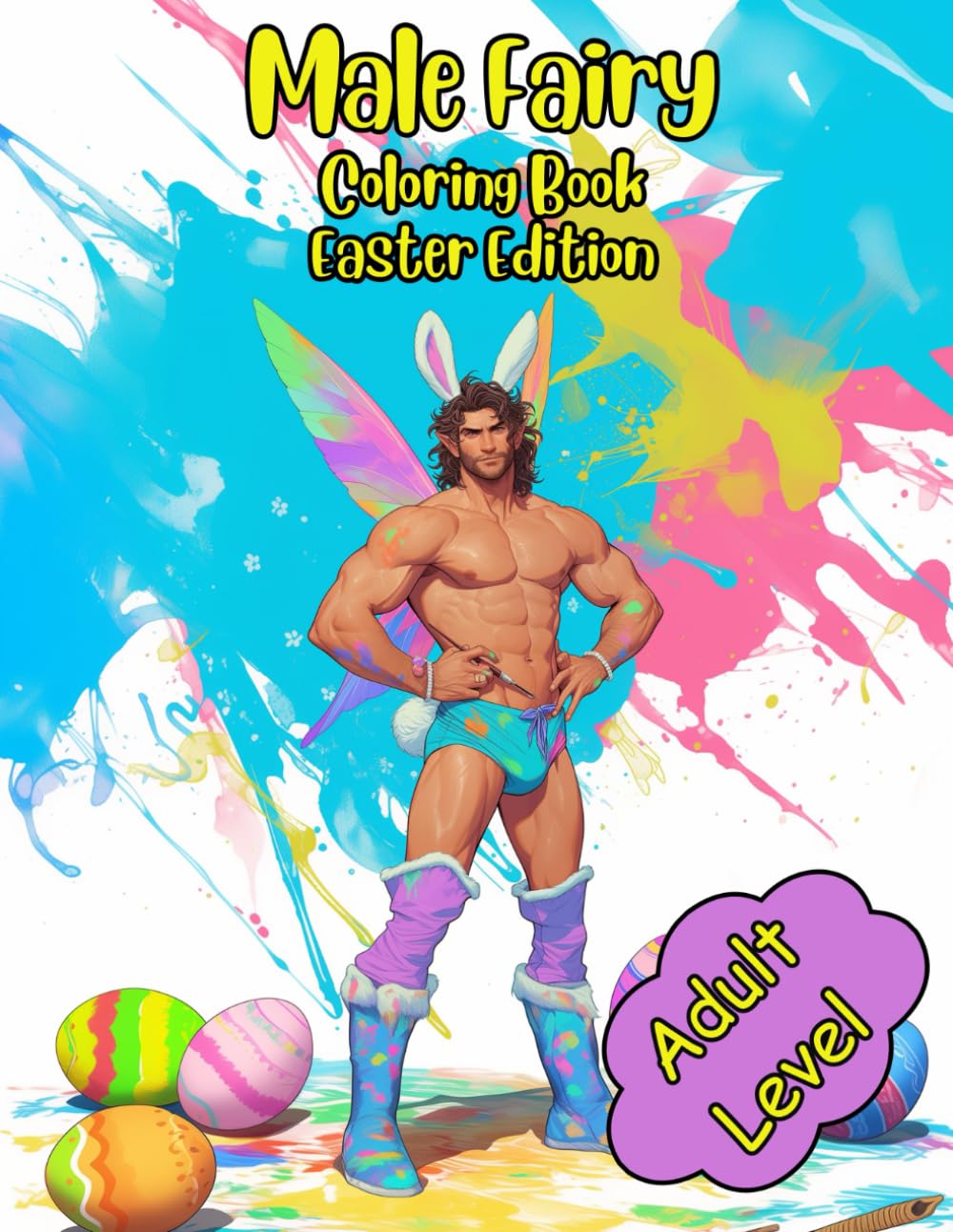 Male Fairy Coloring Book: Easter Edition - Fairies Helping the Bunny