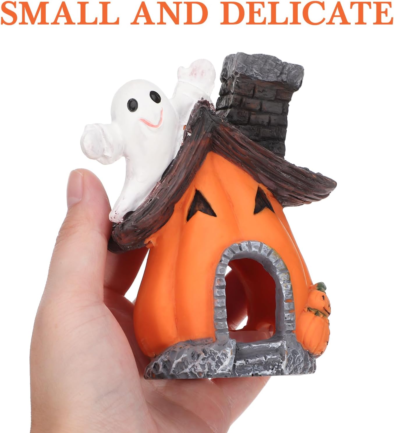 DOITOOL 5PCS Halloween Fish Tank Decor Halloween Fish Tank Decoration Aquarium Decoration Ornaments Aquarium Ornaments Ghost Pumpkin House