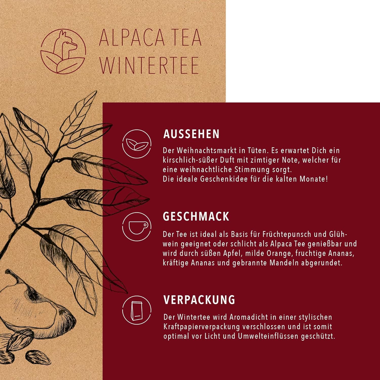 Alpaca Tea | Wintertee 10er pack | lose Früchteteemischung | (10)