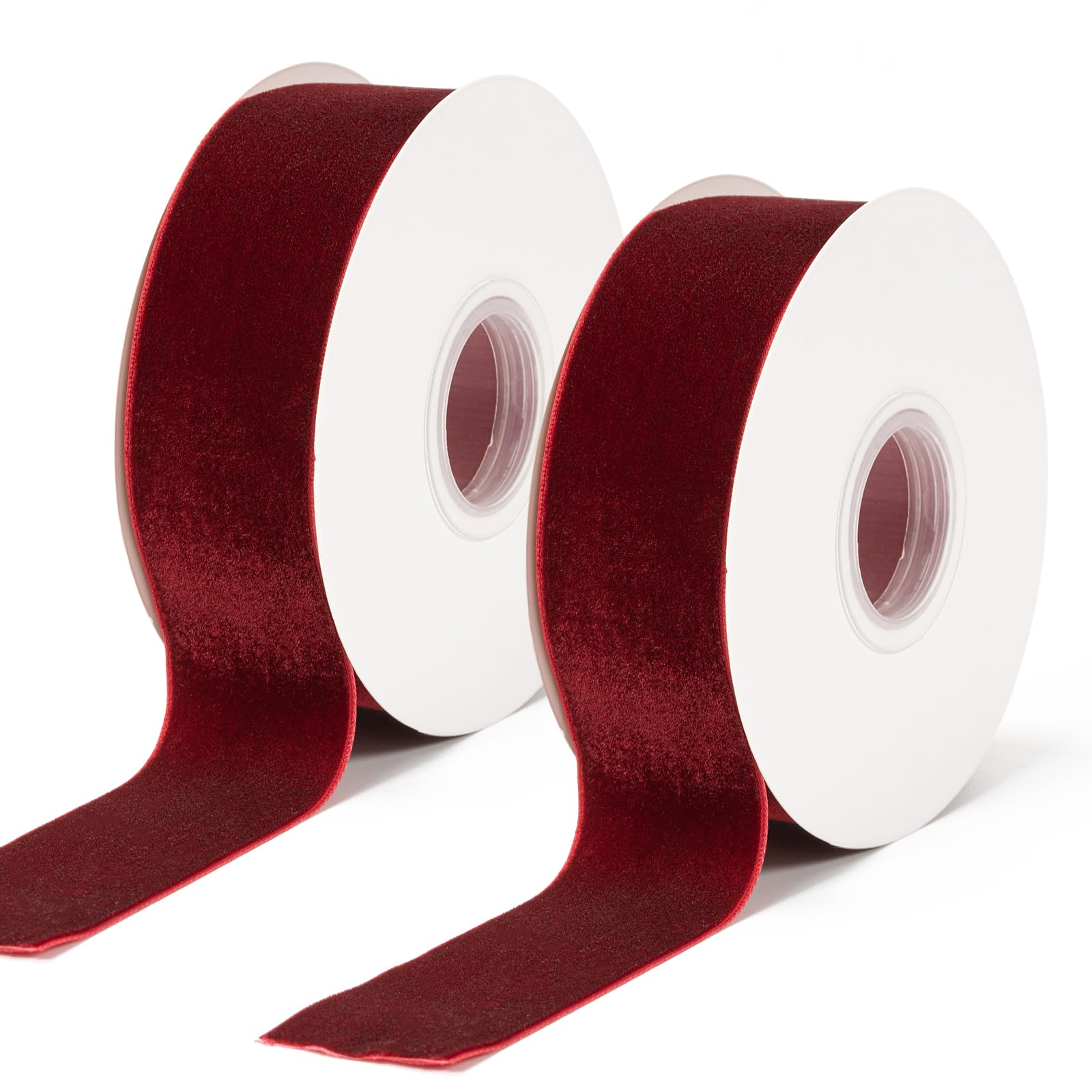 Red Velvet Ribbon 38mm x 20yards,Velvet Ribbon for Gift Wrapping (Red)