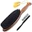 KENT CR8 Clothes Brush, 100% Natural Black Boar Bristle Lint Remover for Cashmere, Wool, and Silk for Keeping Fabrics Free from Fibres, Fluff and Pet Hair. Luxury Three Veneered Woods. Made in England