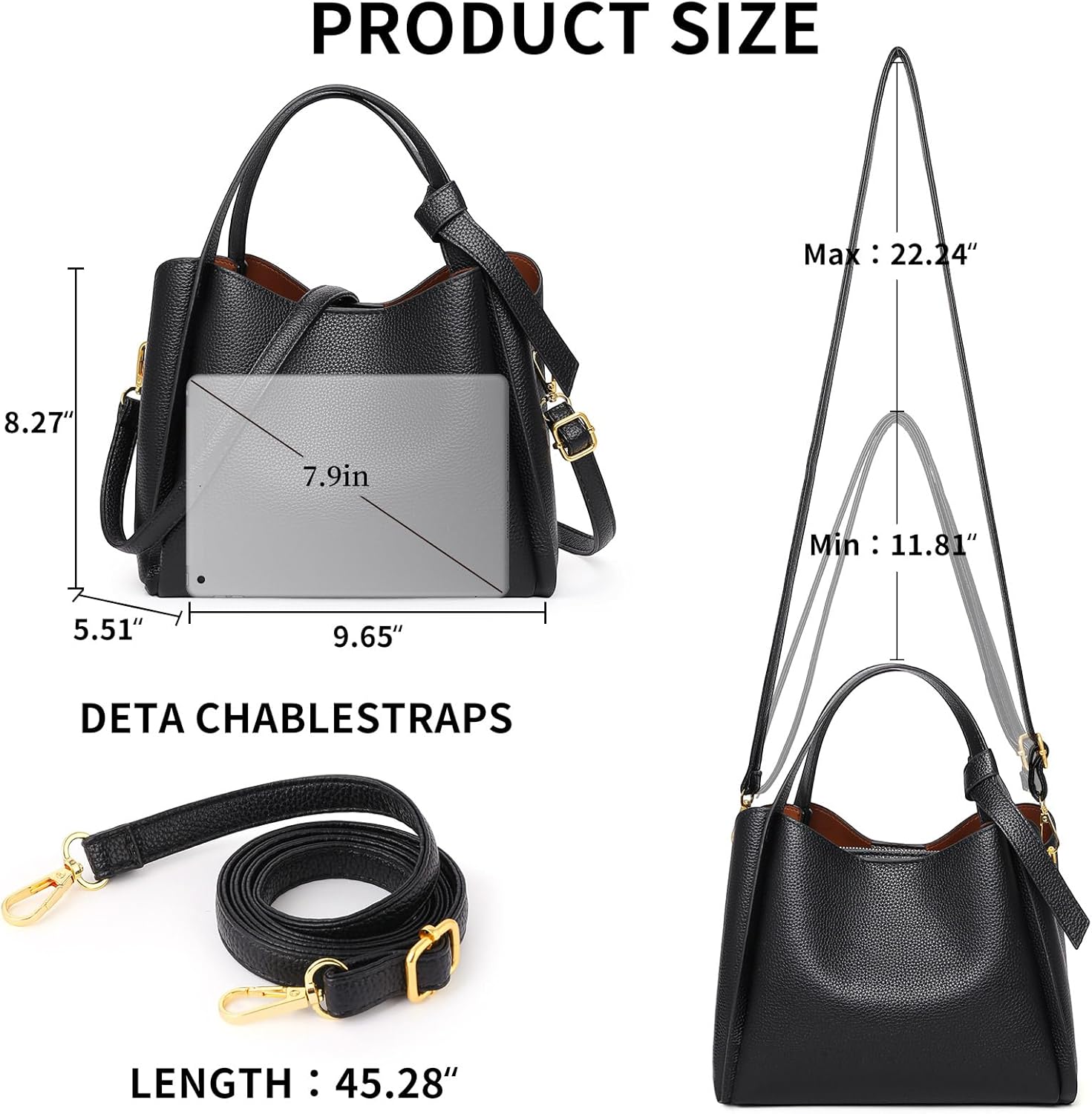 FALAN MULE Tote Bags for Women Crossbody Purse and Handbags Ladies Top Handle Satchel Shoulder Bags - Image 3