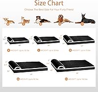 Vista 7 de Orthopedic Dog Bed Large Sized Dog with Pillow 36''X24'', Waterproof Soft Comfortable Egg Crate Foam Pet Crate Beds Mat with Removable Washable