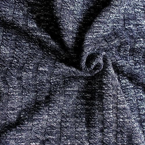 Fabric Jacquard Knit Fabric by The Yard (Polyester Cotton J Charcol 1 Yard)