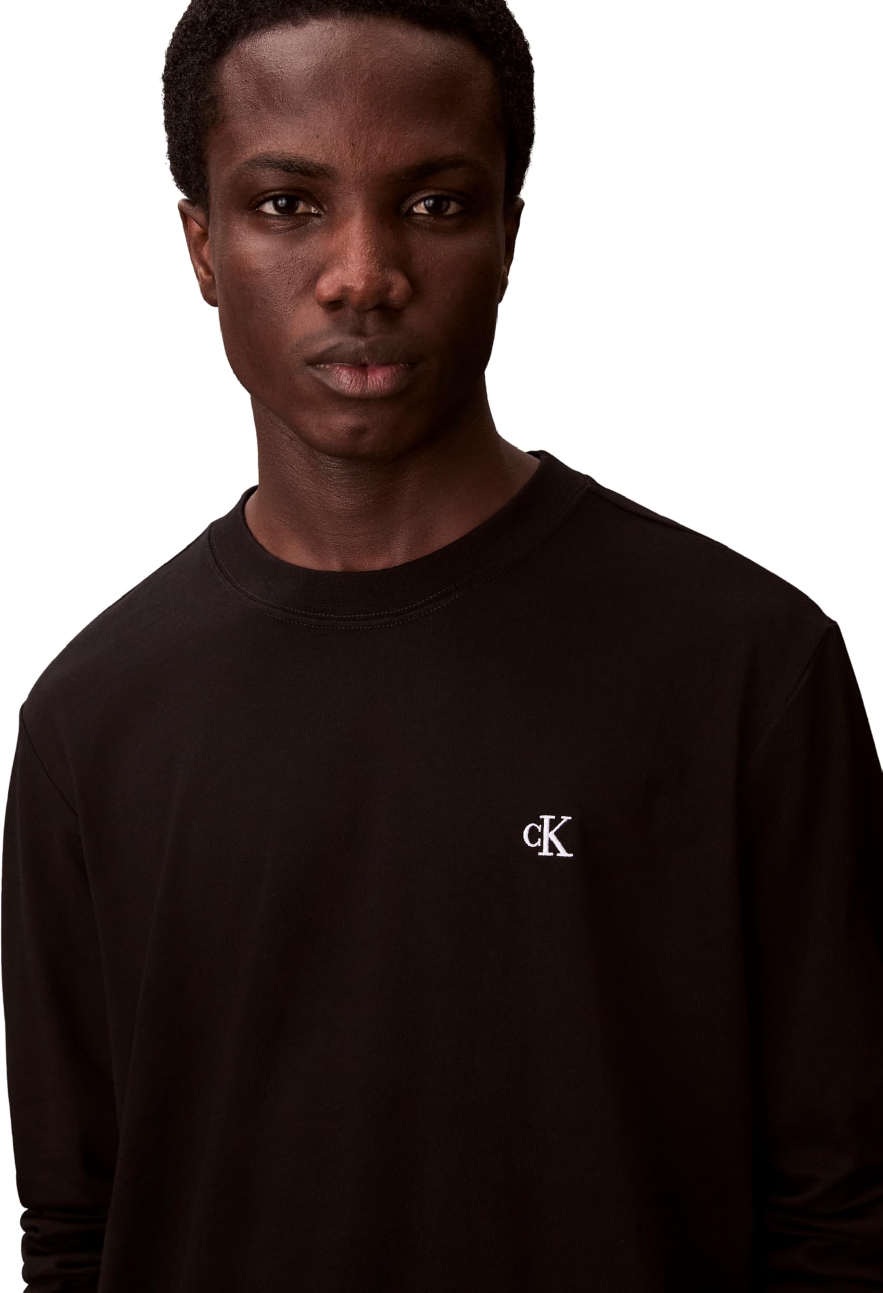 Calvin Klein LS Easy Monogram tee Lv04rd247g Camisetas Hombre (Pack de 1)