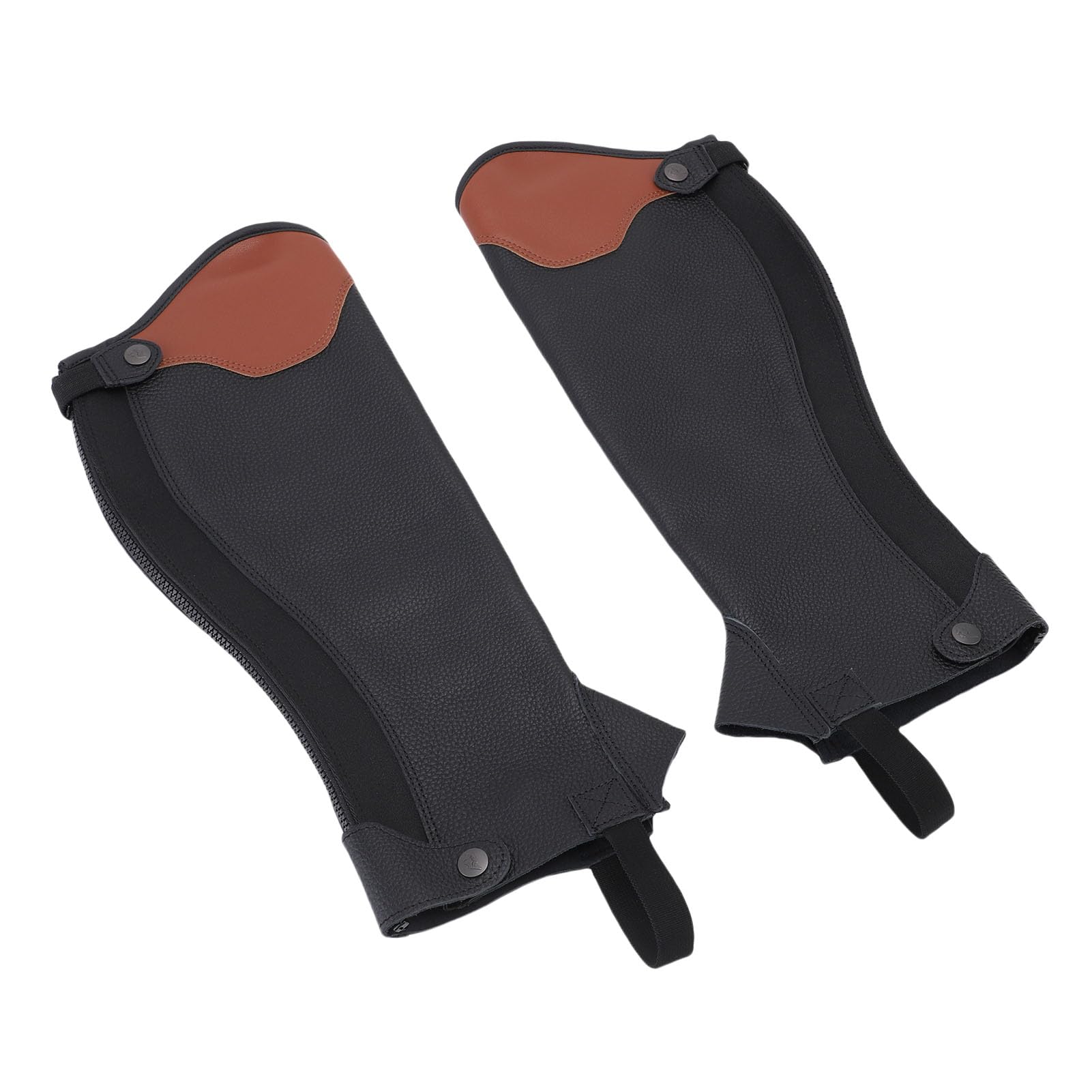 Chrees 2 Polainas de Equitación, Protectores de Piernas de Piel de Vacuno de Primera Calidad para Montar a Caballo, con Diseño Antideslizante y Textura Clara para adultos.