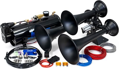 HornBlasters Rhino - Kit de bocina de aire - 3 trompetas - Gran sonido