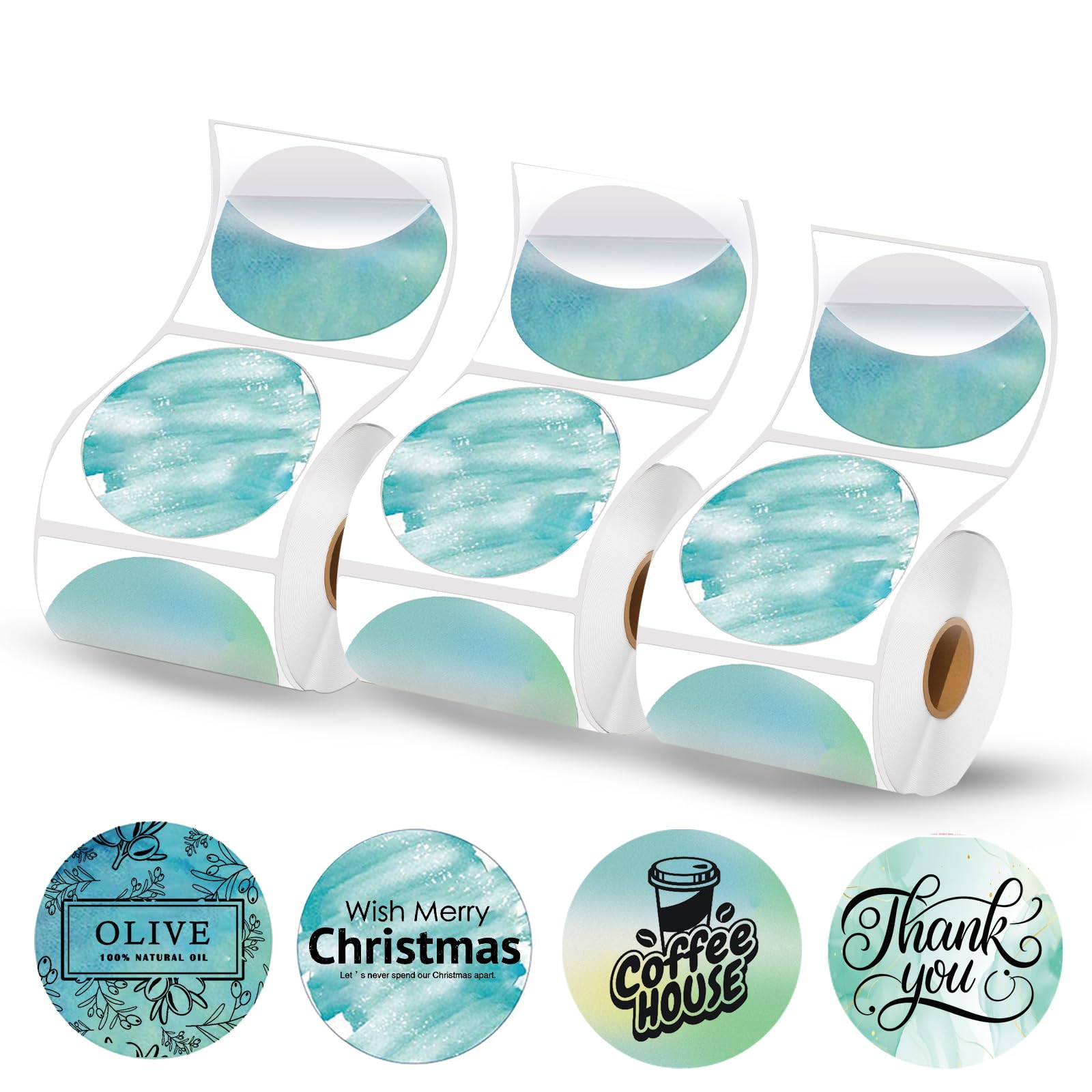 WONLABEL 2×2 Round Thermal Labels for T50M Pro/M110/M100/M220 Label Makers, 2 inch Stickers Thermal Printer Labels for Small Business Barcode &