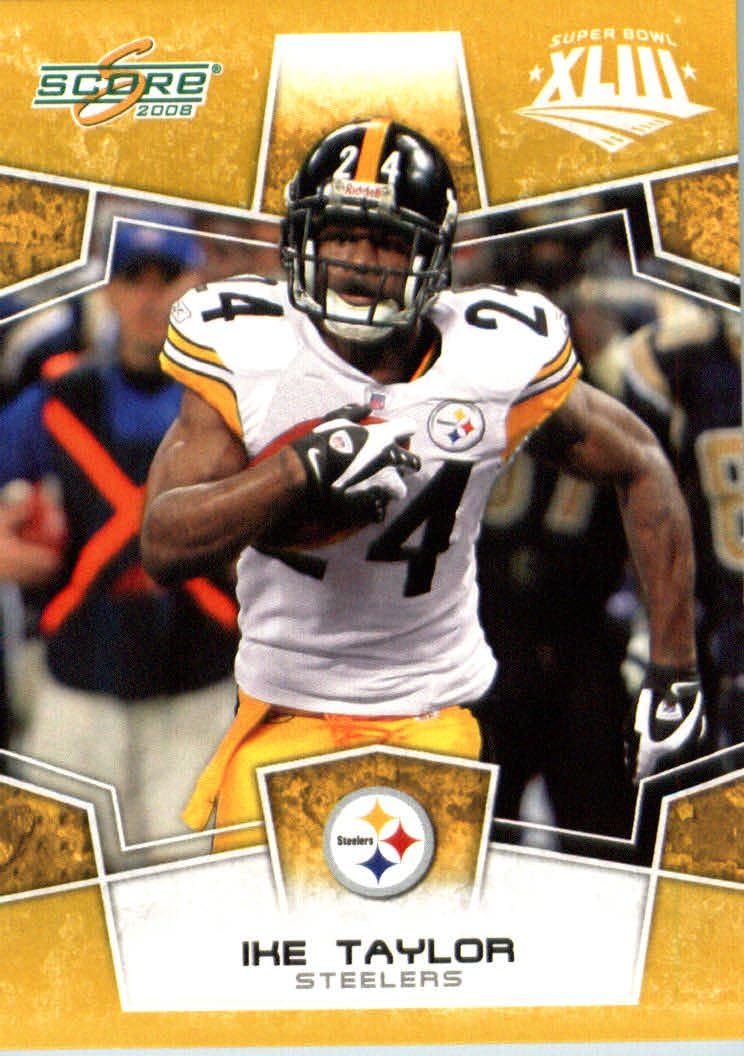 2008 Score SuperBowl Gold Parallel Edition Football Card #256 Ike Taylor