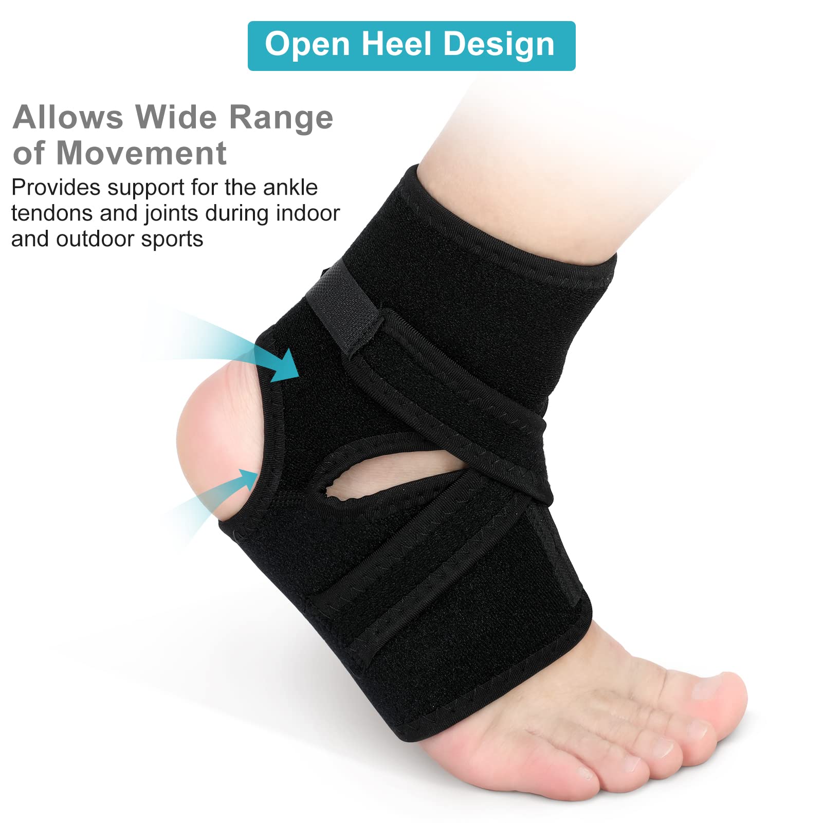 Yosoo Health Gear Knöchelbandage, Verstellbare Kompressionsfuß Orthese Mittelfußbruch, Atmungsaktive Neopren Verstauchung Plantarfasziitis Fußbandage, Sehnen Fersen Bandage für Fuss