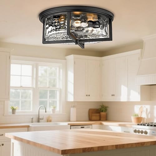 Vista 22 de Lámpara de techo de cocina, lámpara de techo empotrada de 13 pulgadas, moderna lámpara de techo cerca del techo, lámpara de techo empotrada