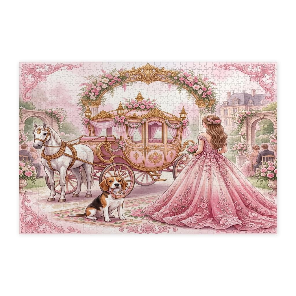 Rompecabezas de perro Beagle con temática de boda, el regalo ideal de 1000 piezas para adultos 7
