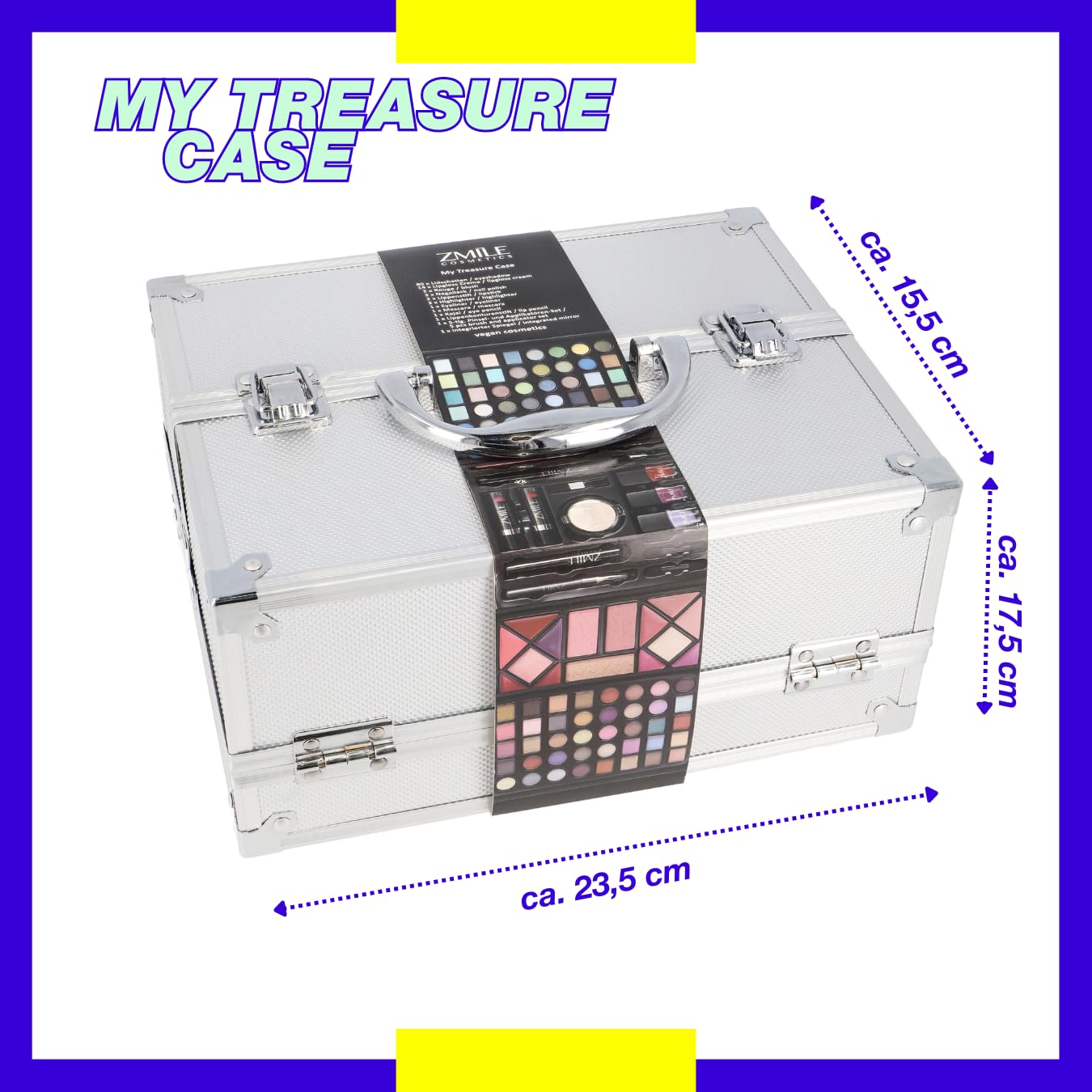 ZMILE COSMETICS MY TREASURE CASE Kosmetikkoffer vegane Kosmetik mit Schminke - Make Up Set für unterwegs, zum Reisen und Verschenken