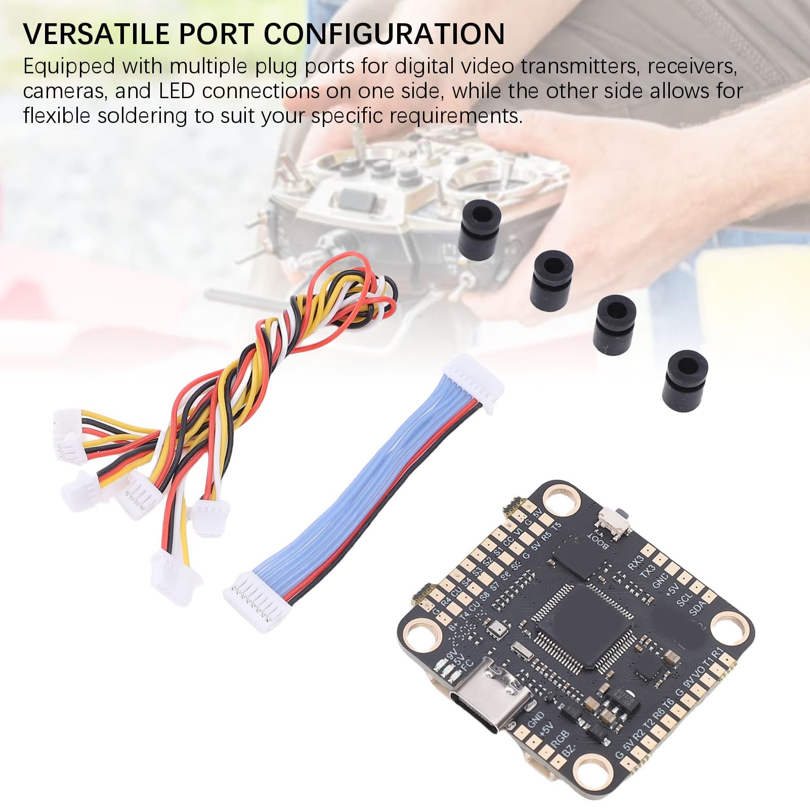 Tbest Drohnenflugcontroller, Kompatible 80A Bürstenlose ESC -Flugcontroller für 13 15 -Zoll -FPV -Drohnen