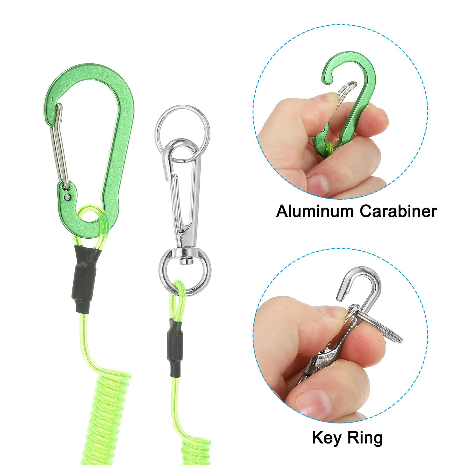 PATIKIL 3pcs Retractable Spring Coil Straps - Image 4