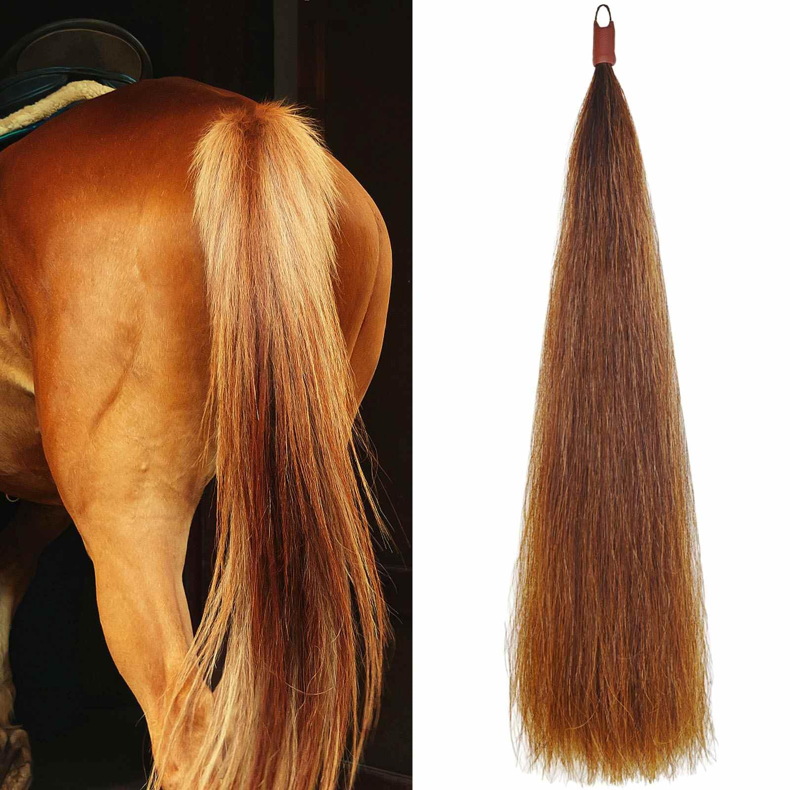 Extension De Queue De Cheval Lestée - Poids Total 2 Livres (~900g) - Couleur Alezan - Occasion Très Peu Utilisée