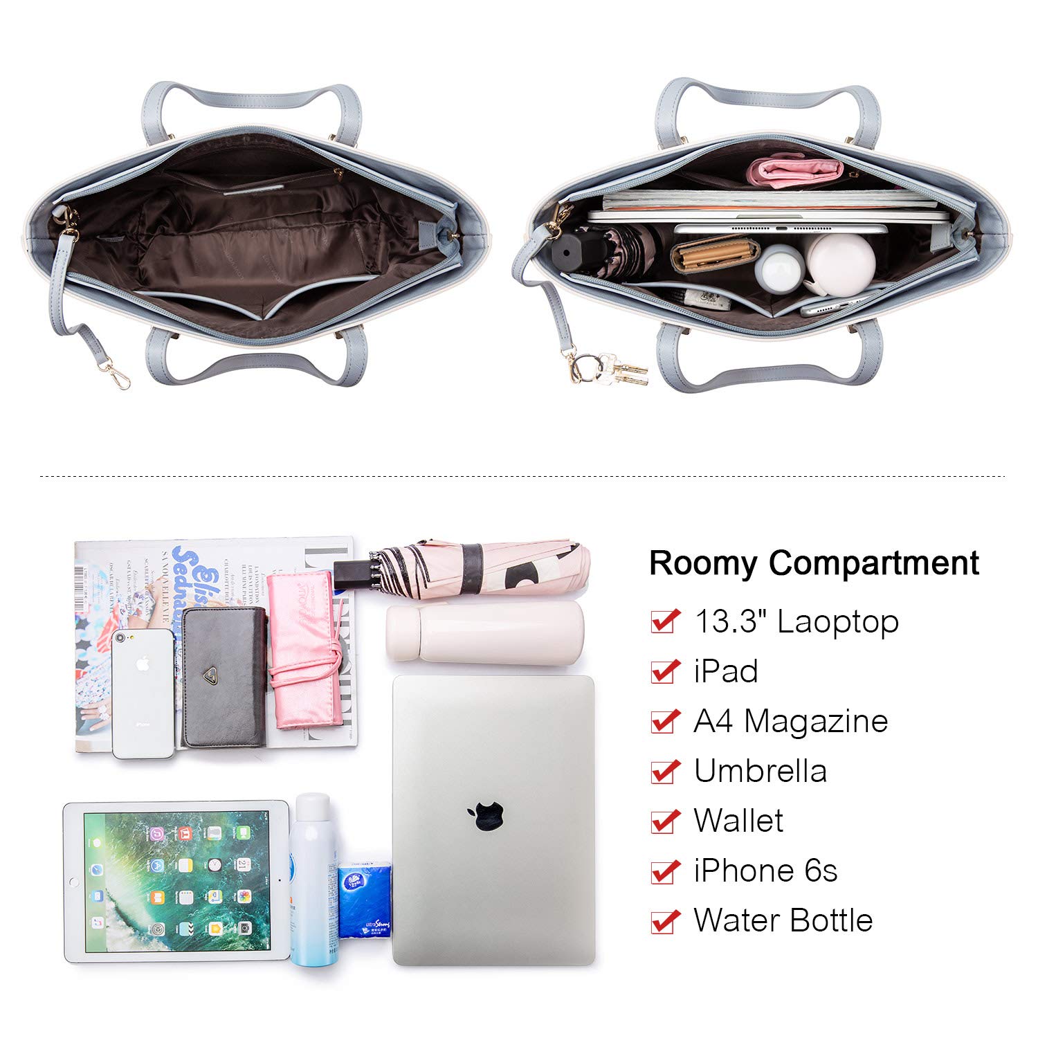 LOVEVOOK Borsa Donna Borse a Mano Donna Borse a tracolla Borse Tote elegante Pelle sintetica Borsa 3 o 4 pezzi Set