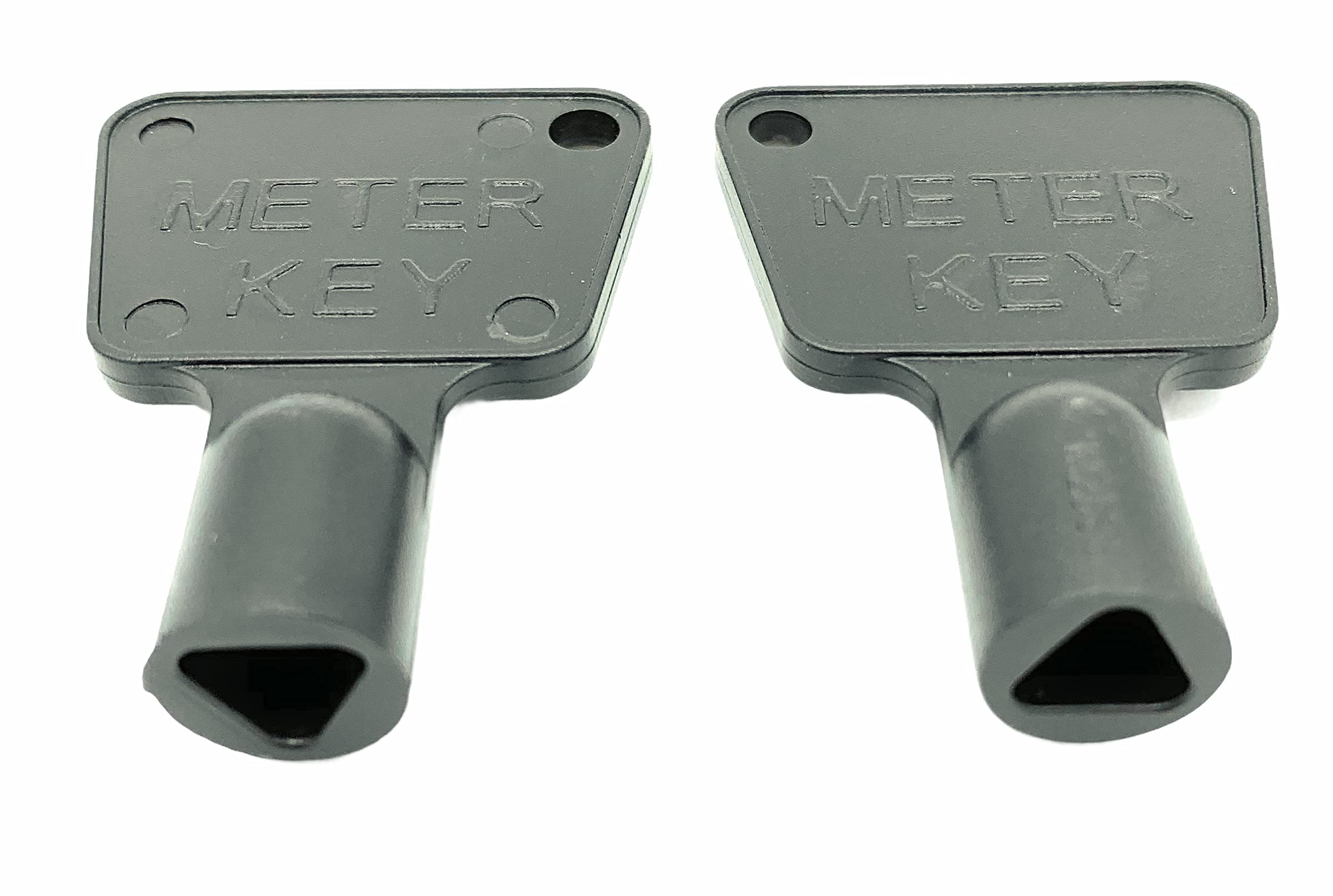 Jam2day Black Meter Box Keys - Pack Of 2 For Gas Electric Utillity Meter Boxes Triangular