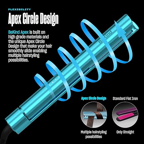 Miniatura 2 de Bekind Apex - Plancha plana 2 en 1 para todos los peinados, plancha y rizador de pelo de 1 pulgada a 460 F para todos los peinados, tecnología ultra