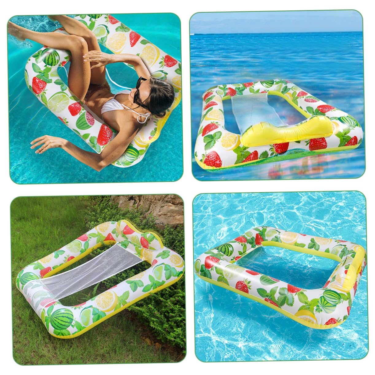 Hamaca de Red Flotante para Piscina de PVC Plegable para Adultos