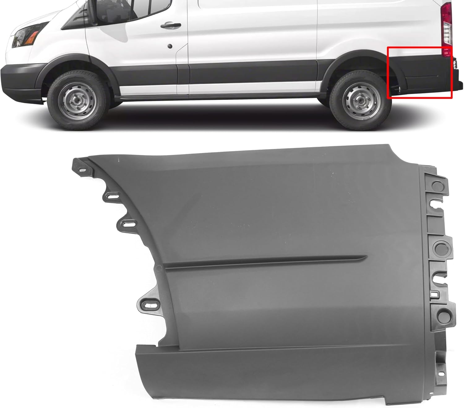 FIT Ford Transit 2015-2019 Rear Quarter Panel Trim MOLDING Cover 150 250 350 (Left Driver Side)