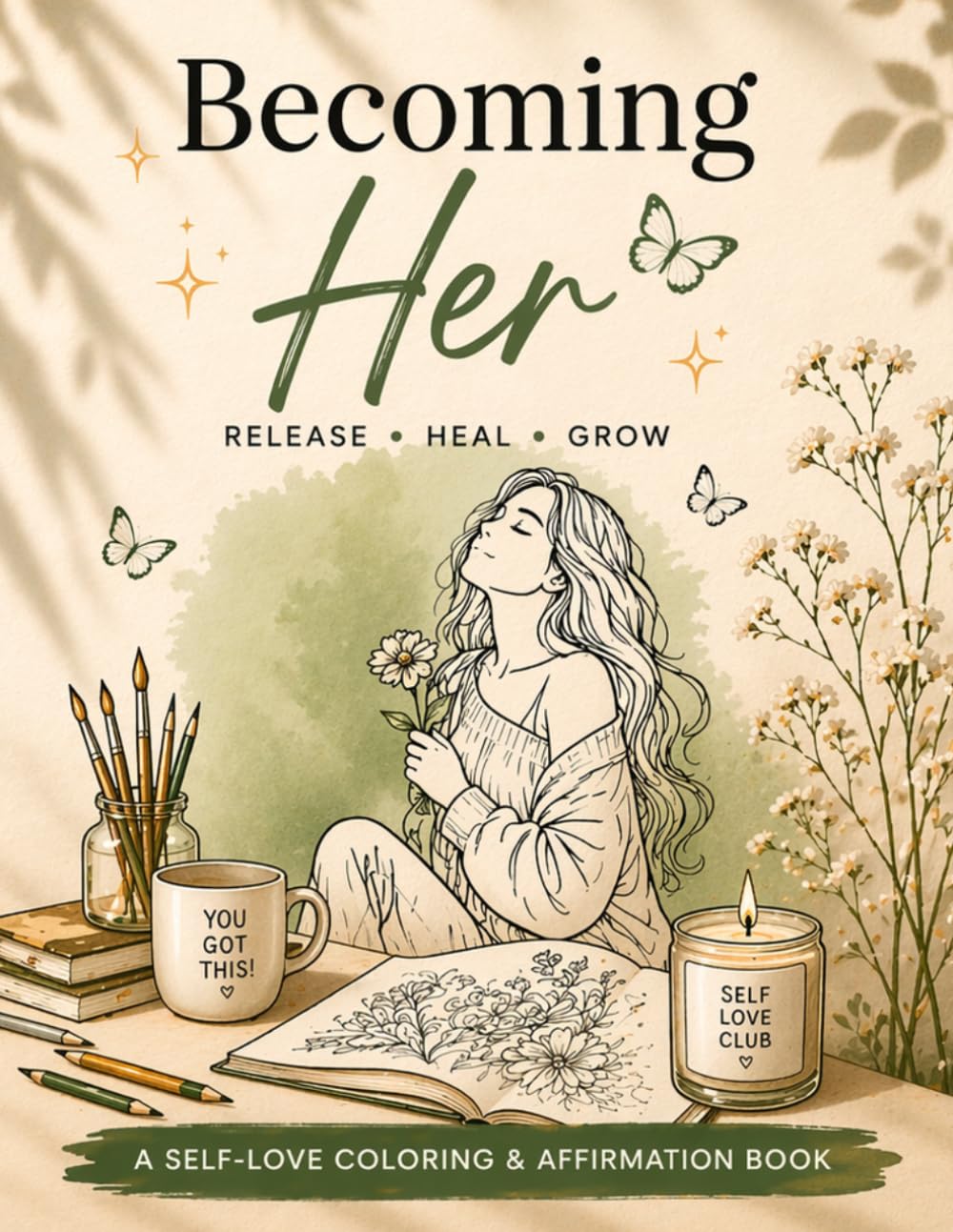 Becoming Her: A Self-Love Coloring & Affirmation Book