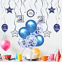 Vista 91 de Juego de decoraciones para fiesta de cumpleaños número 16, serpentinas moradas con soporte de globo de mesa morado, decoraciones de fiesta