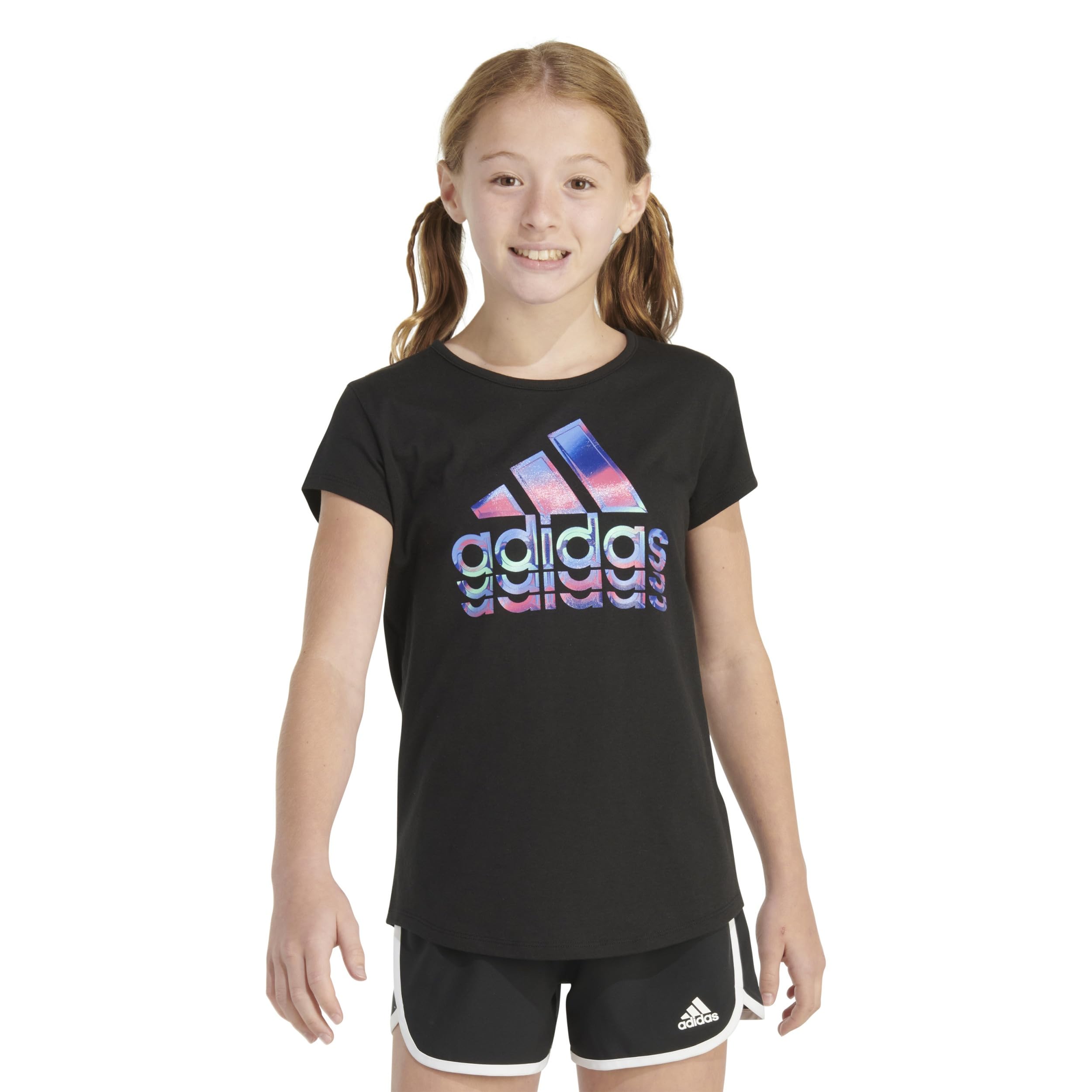 adidas Koszulka Dziewczynki Short Sleeve Scoop Neck Tee T-shirt