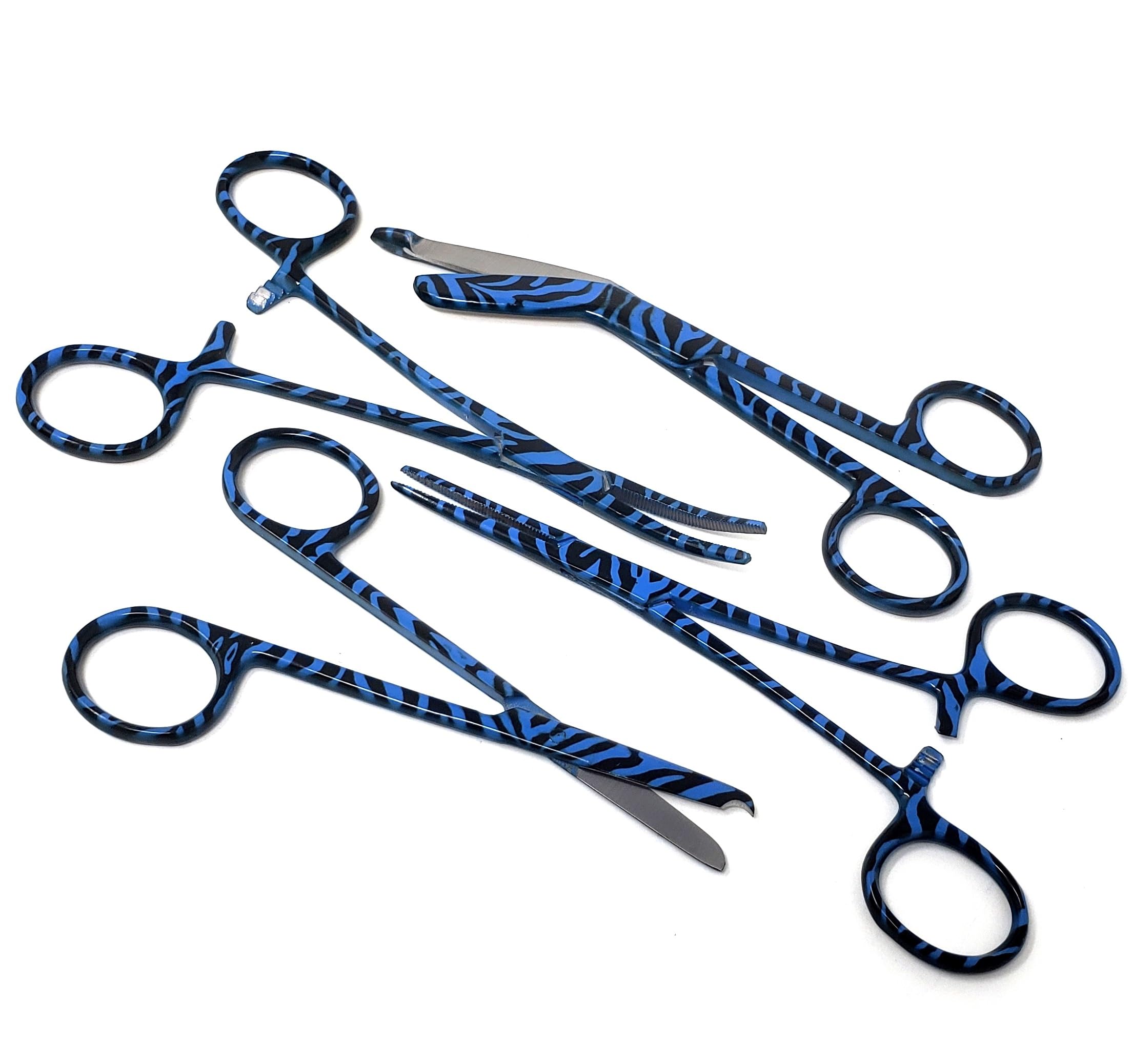 Set of 4 Bandage Scissors 5.5", Stitch Scissors 4.5" and Hemostat 5.5" Straight Curved Made of Premium Quality Stainless Steel (Jet Black) — Amazon image 16
