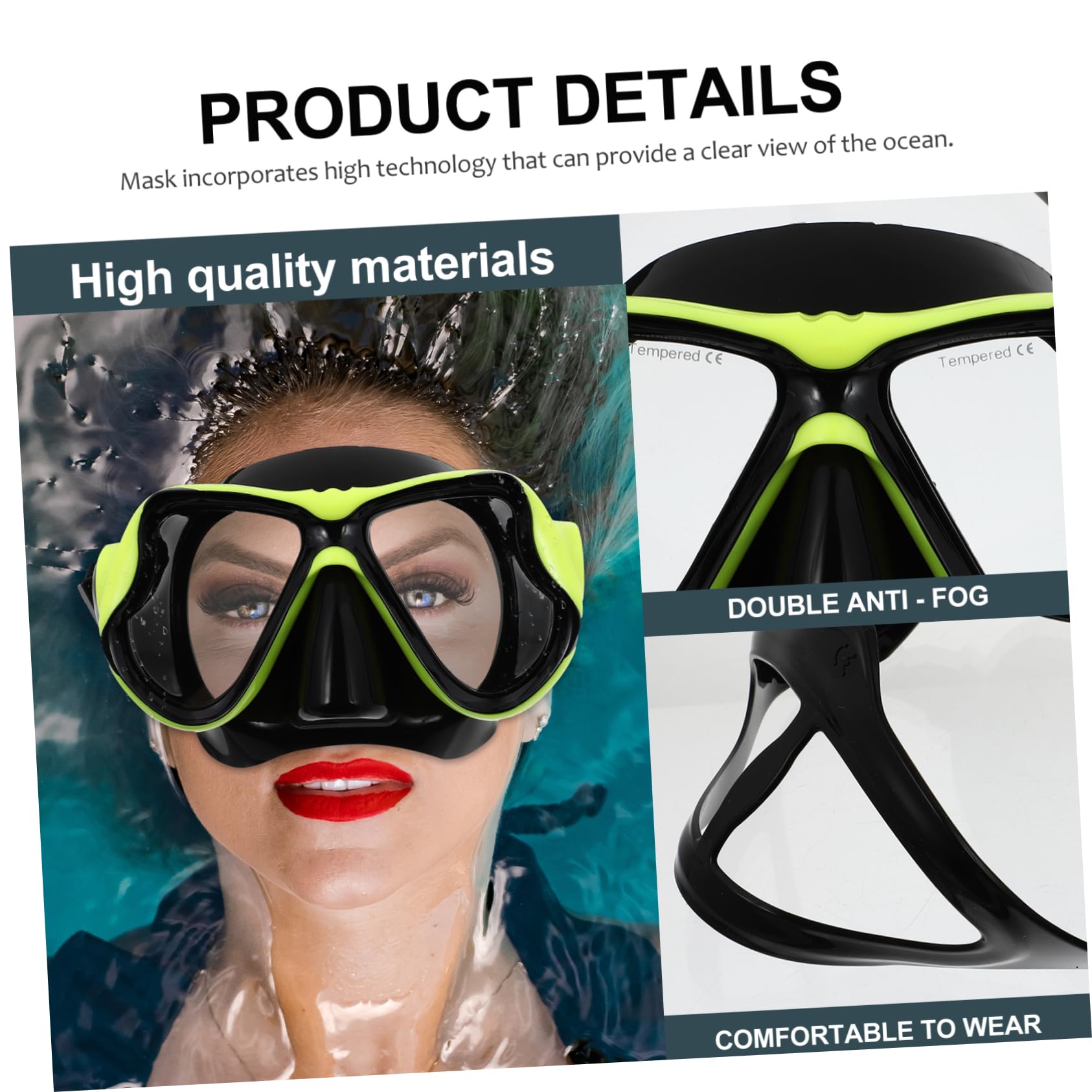 VANZACK Máscara De Buceo Equipo De Buceo Fácil De Respirar Equipo Ligero De Esnórquel Equipo De Snorkel Duradero Nadar Snorkel Adulto Nadando Bucear Gel De Sílice