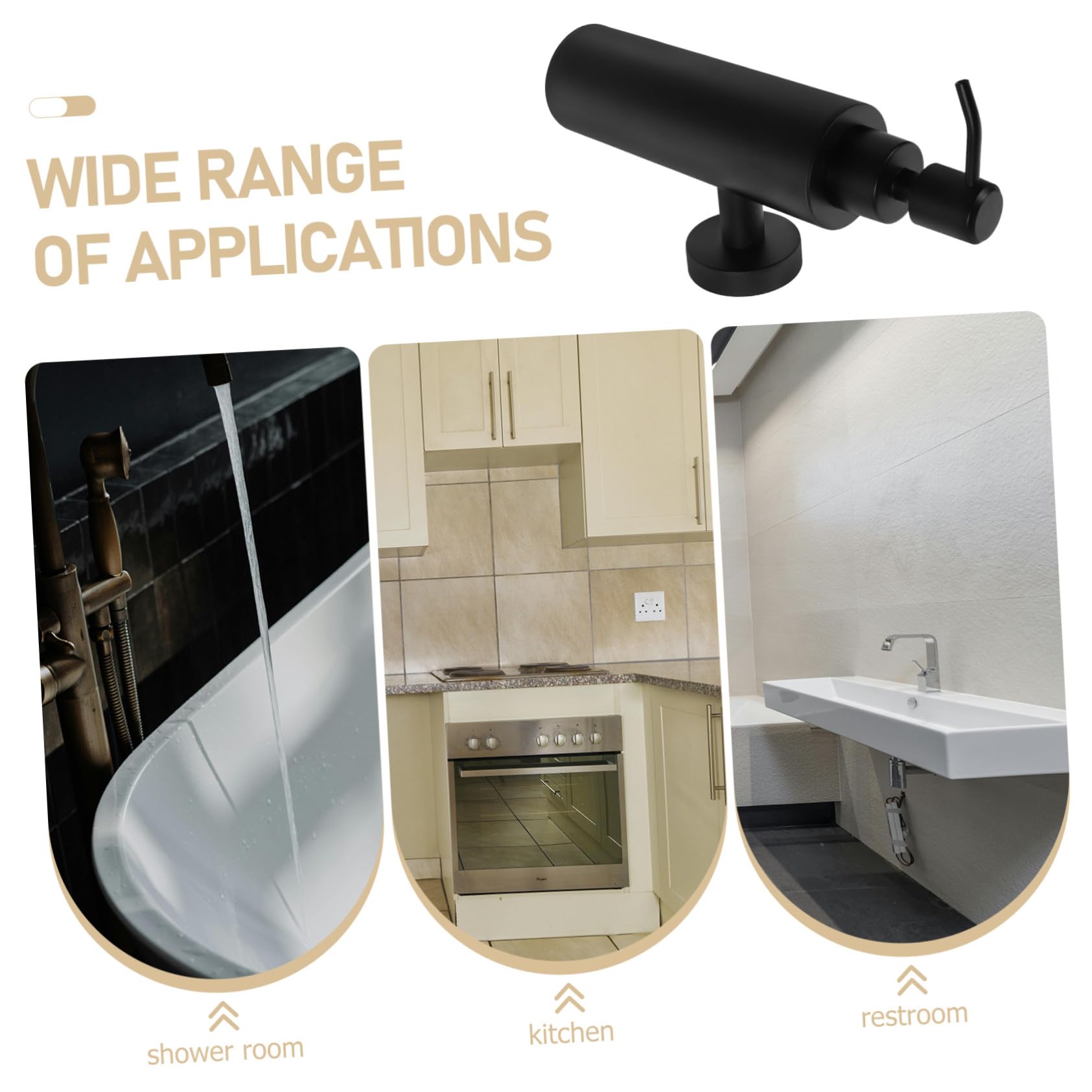 ERINGOGO Dispensador de Jabón Recargable de Acero Inoxidable Montado Pared con Bomba Manual para Baño y Cocina Diseño Duradero y Ahorro de Espacio