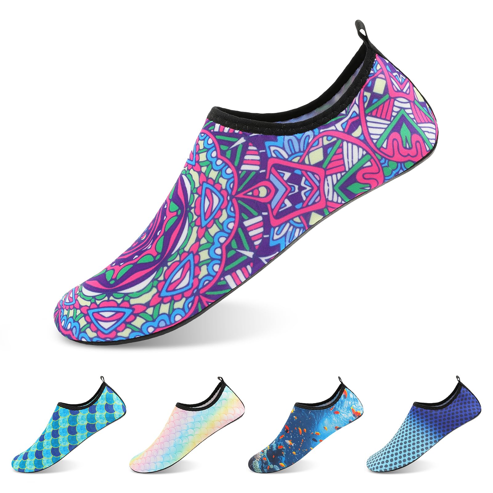 Barefoot Water Shoes for Women Men Non-Slip Yoga Socks House Travel Slippers for Indoor Outdoor Beach Swim Surf Sport Summer