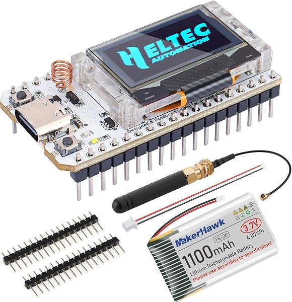 N30 Protective Case for ESP32 LoRa V3 Development Board Antenna OLED Display with Type C and Copper Tube Antenna Interfa