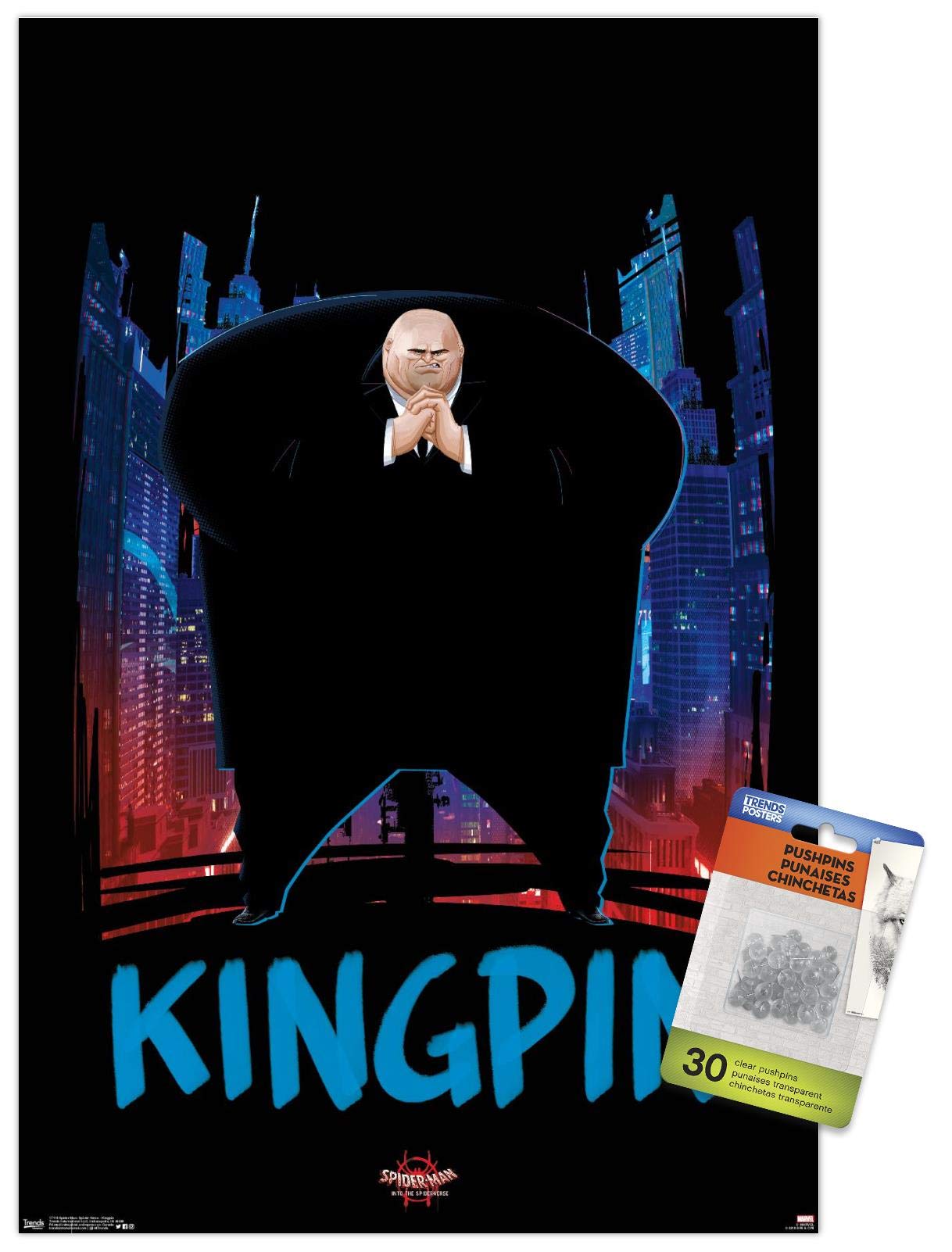 Marvel Spider-Man - Into The Spider-Verse - Kingpin Wall Poster with Push Pins