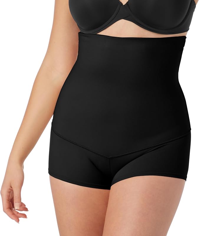 Women's Firm Control High-Waist Moisture-Wicking Shapewear Boyshorts