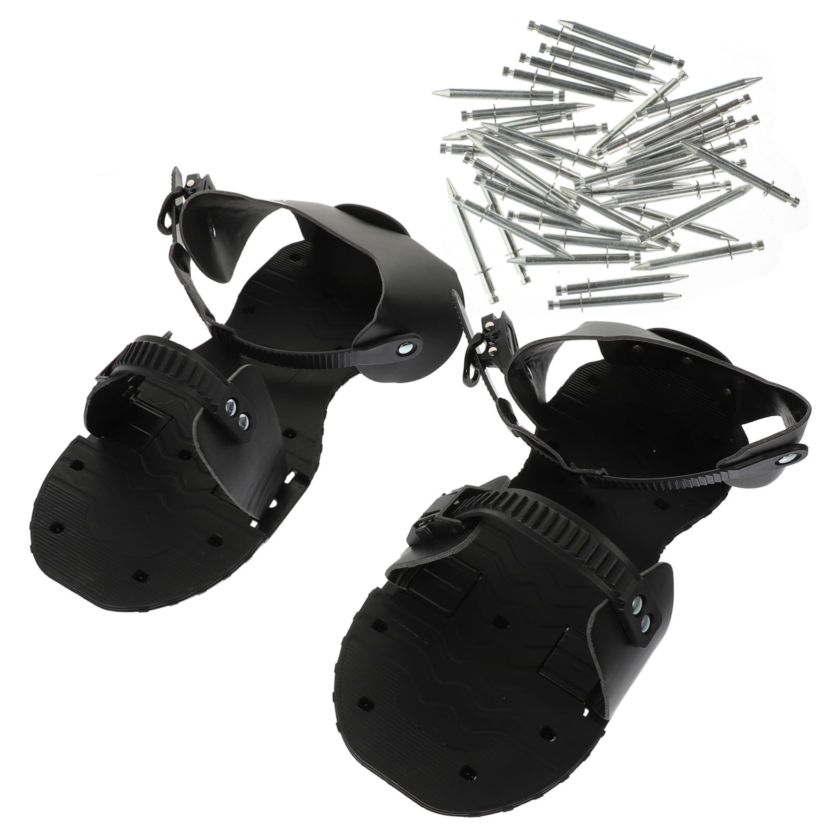 PartyKindom Chaussures 1 Paire Réglables en PU D'aération Noir, de Pelouse