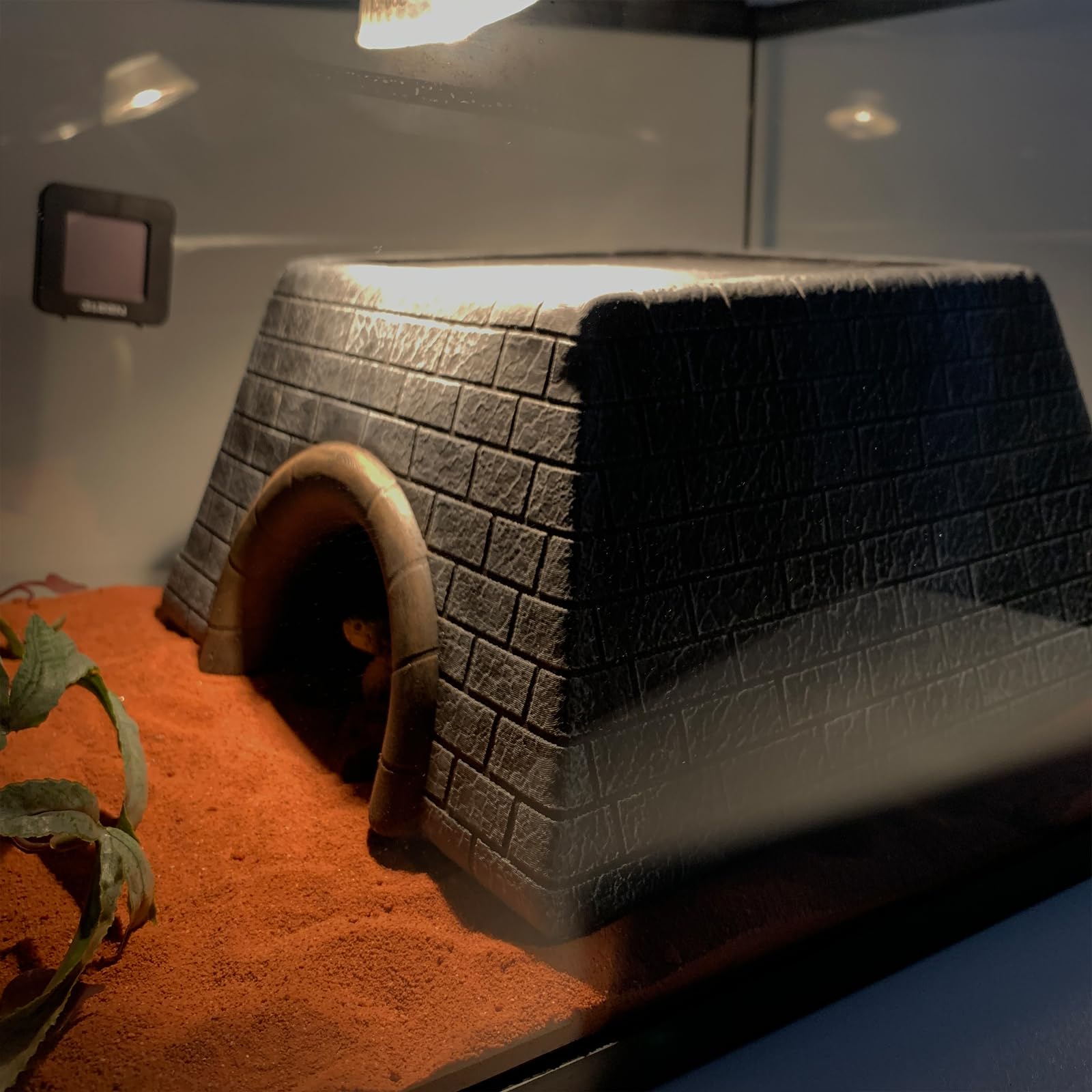 Plataforma grande de dragón barbudo para tomar el sol, cueva de gran tamaño para esconder reptiles de resina natural, escondite de lagarto para dragón barbudo, lagartos, pelota, pitón, serpientes