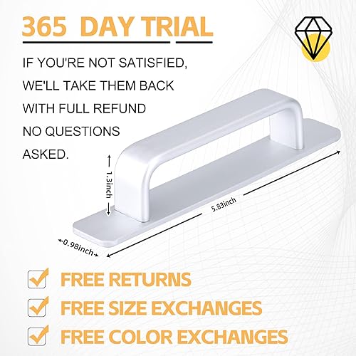 Miniatura 2 de Carakey Manijas autoadhesivas de aleación de aluminio de 5.8 pulgadas, manijas de cajón de gabinete de cocina, ayudantes con adhesivo 3M para