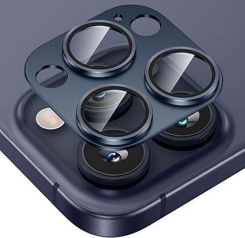 Miniatura 1 de Tensea Protector de lente de cámara para iPhone 15 ProiPhone 15 Pro Max, cubierta de vidrio templado de aleación de aluminio de metal, accesorios