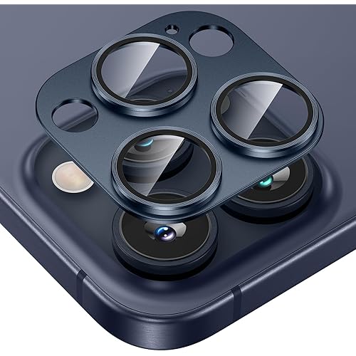 Tensea for iPhone 15 Pro/iPhone 15 Pro Max Camera Lens Protector, Metal Aluminum Alloy Tempered Glass Cover Camera Screen Protector Accessories, Case Friendly for iPhone 15 Pro / 15 ProMax 2023