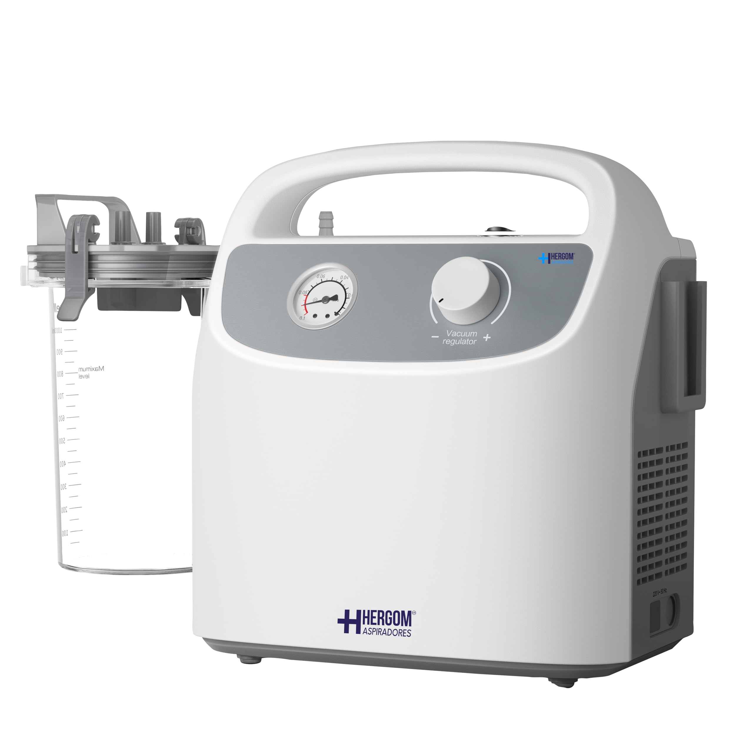 HERGOM 7E-B Portable Suction Machine with collection jar.